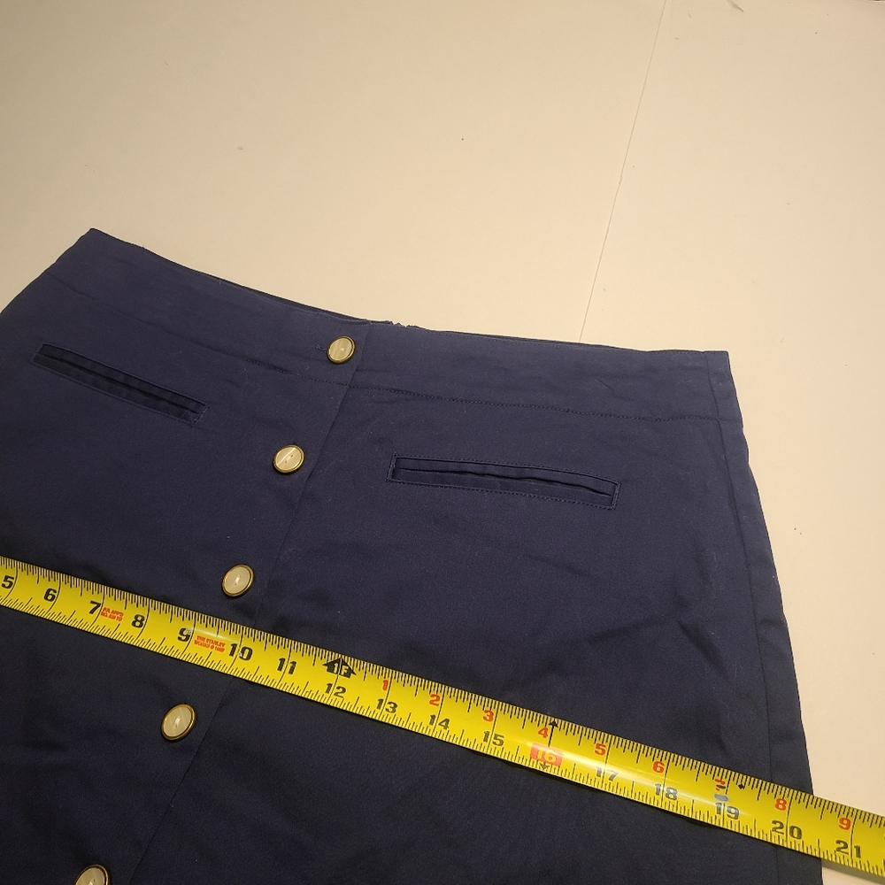 Lady Hagen Size 8 Skort Skirt Back Zip Golf Tennis Cotton Blue Pockets - Picture 5 of 9